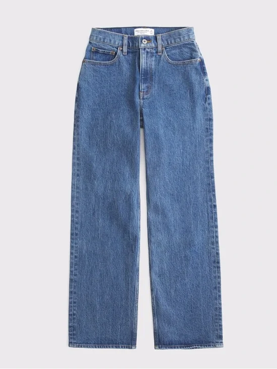 Abercrombie & Fitch Light Blue High Rise 90s Relaxed Jeans - Picture 1 of 5